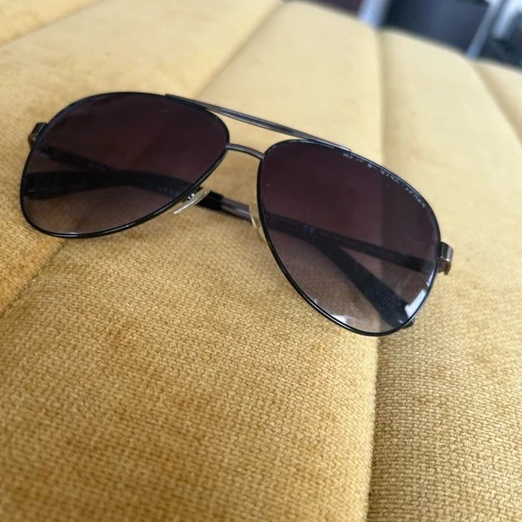 Marc by Marc Jacobs Y2K Aviator Sunglasses Marc by Marc Jacobs Y2K aviator sunglasses Soft... | Depop main image 3